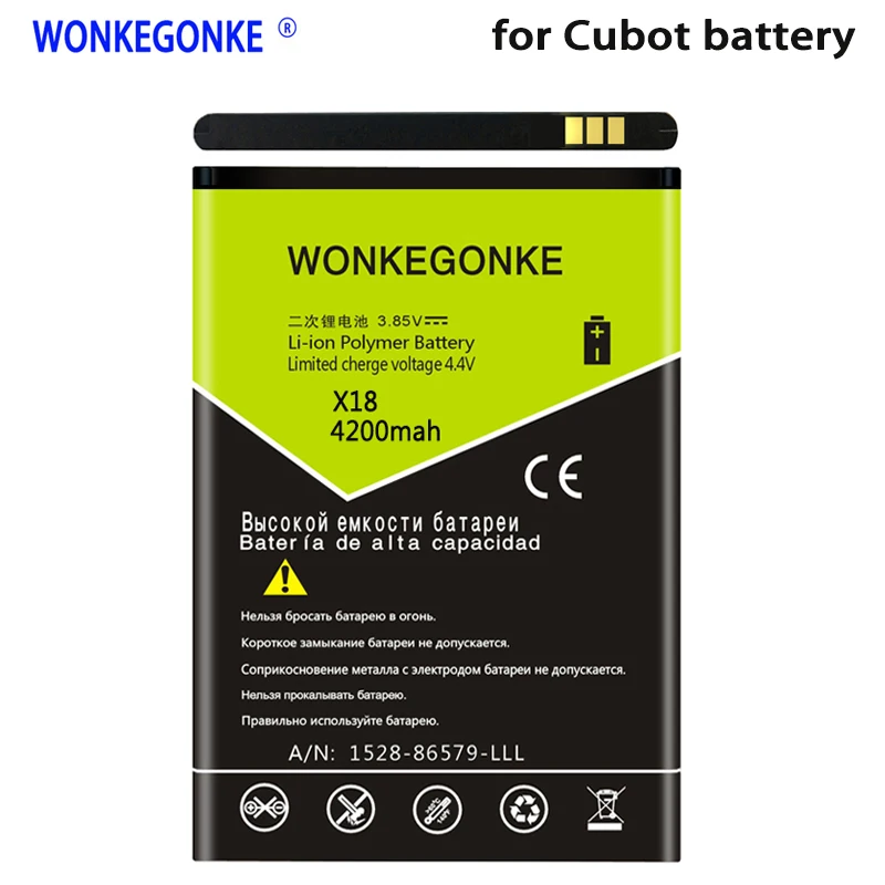 WONKEGONKE батарея для cubot X18 Manito Rainbow note s батарея note plus с номером отслеживания