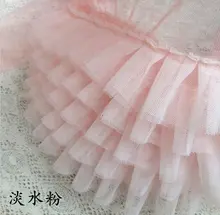 light pink ruffled tulle trim, ruffled lace trim, tutu dress fabric, ruffle mesh lace, baby girl dress, prop dress, FT009LP knot front ruffle trim dress