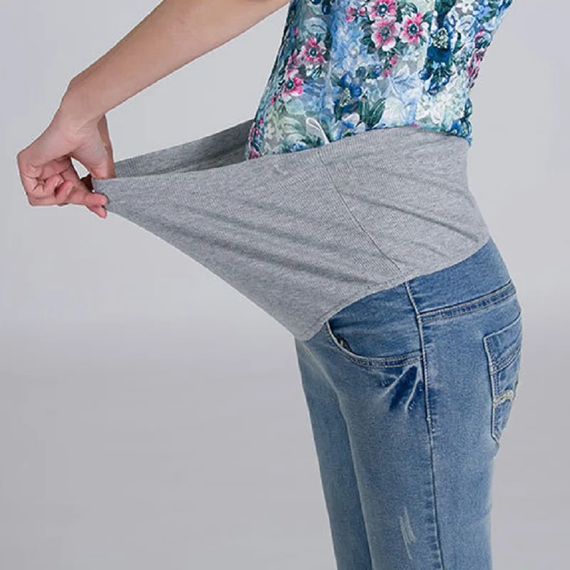 new spring/autumn maternity jeans adjustable waist trousers pregnancy