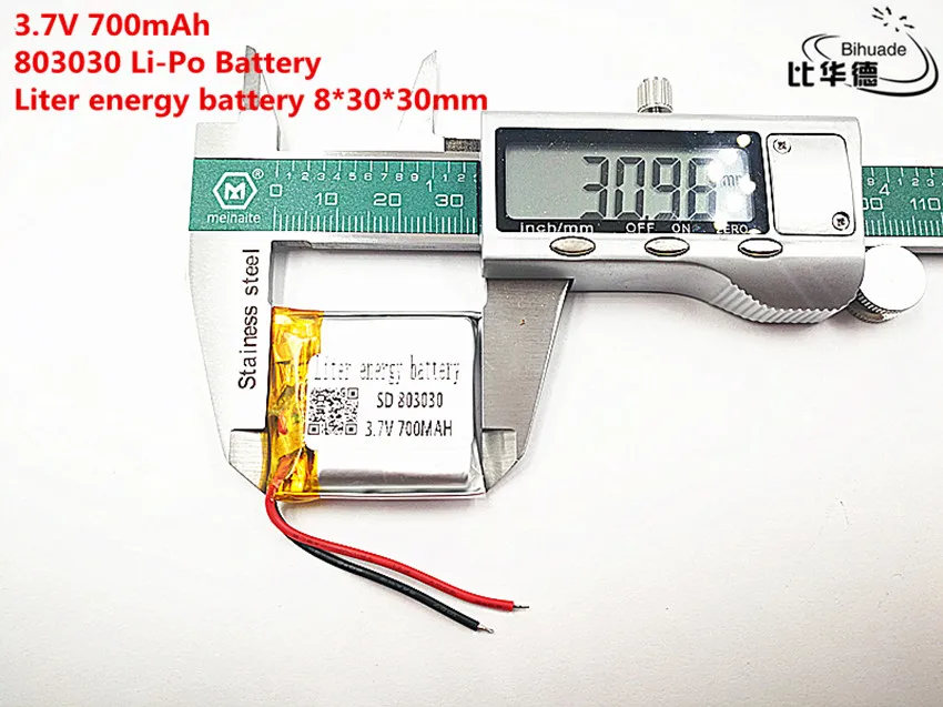 10 шт литиевая батарея хорошего качества 3,7 V, 700 mAH, 803030 полимерный литий-ионный/литий-ионный аккумулятор для игрушки, POWER BANK, gps, mp3, mp4