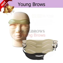 10 шт. Microblading практика резиновая поддельные кожи голову для бровей татуировки Обучение