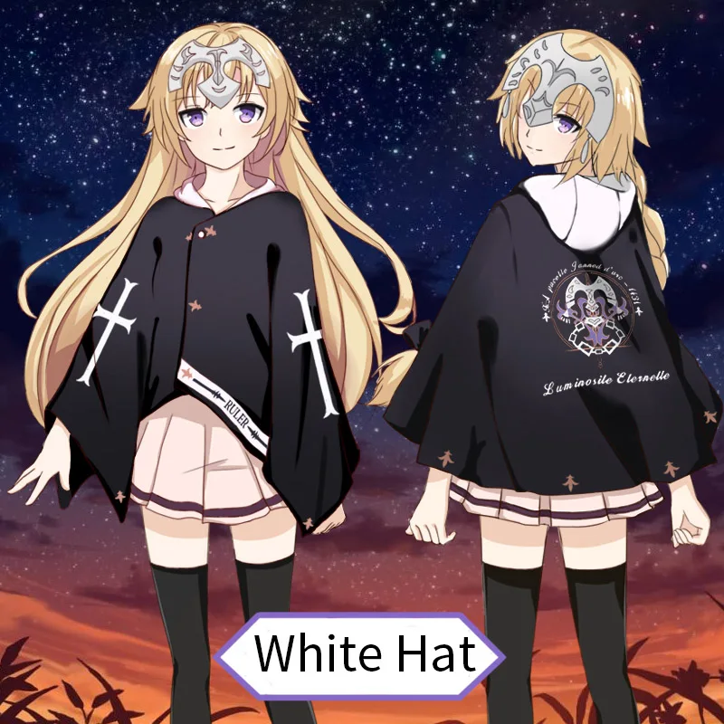 

Fate stay night Alter Cloak FGO Fate Grand order Jeanne d'Arc Cosplay Costume anime cosplay black Cape women clothes