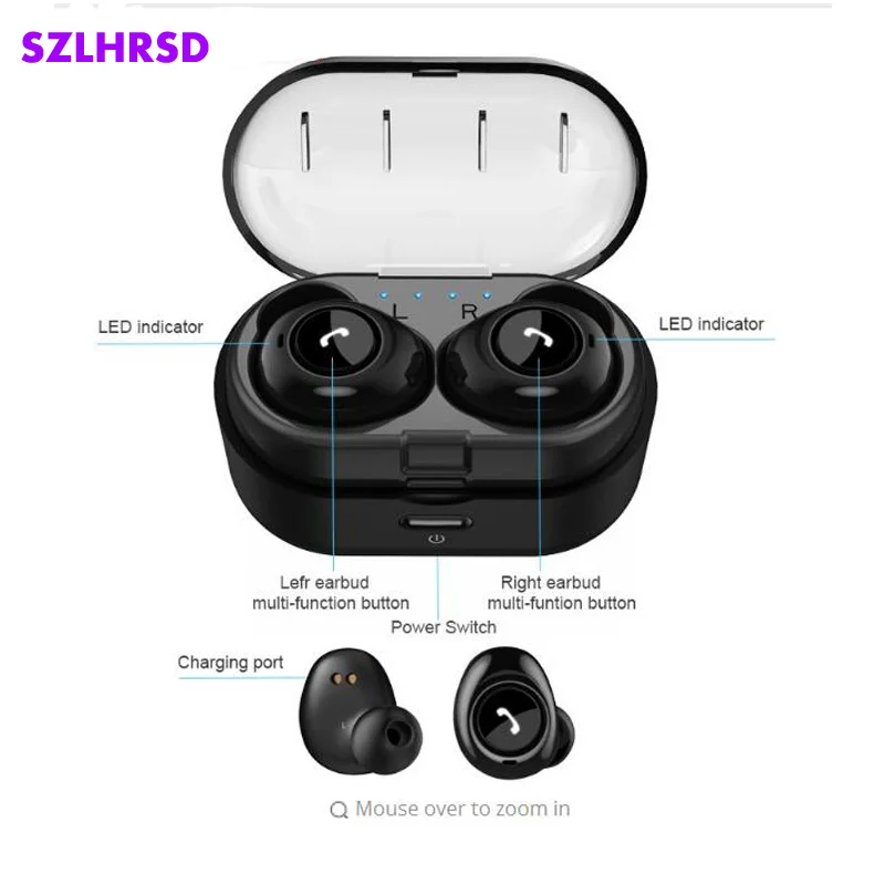 Twins Bluetooth Earphone With Charging Box Wireless Headphone With Mic For Apple iPhone XR XS Max X 8 Plus 7 6S 6 SE 5S 5 4 4S