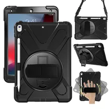 Для ipad Air 3 10,5 /ipad Pro 10,5 чехол с держателем карандаша вращающийся ремешок/подставка+ плечевой ремень противоударный Прочный