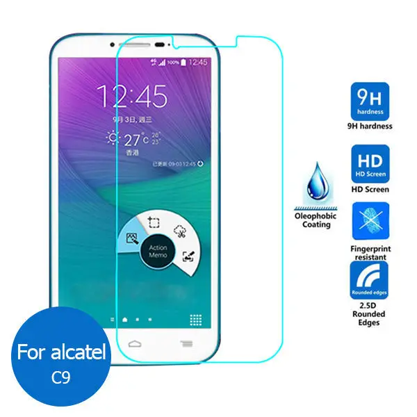 2.5D Закаленное стекло для Alcatel One Touch POP C9 Высококачественная защитная пленка