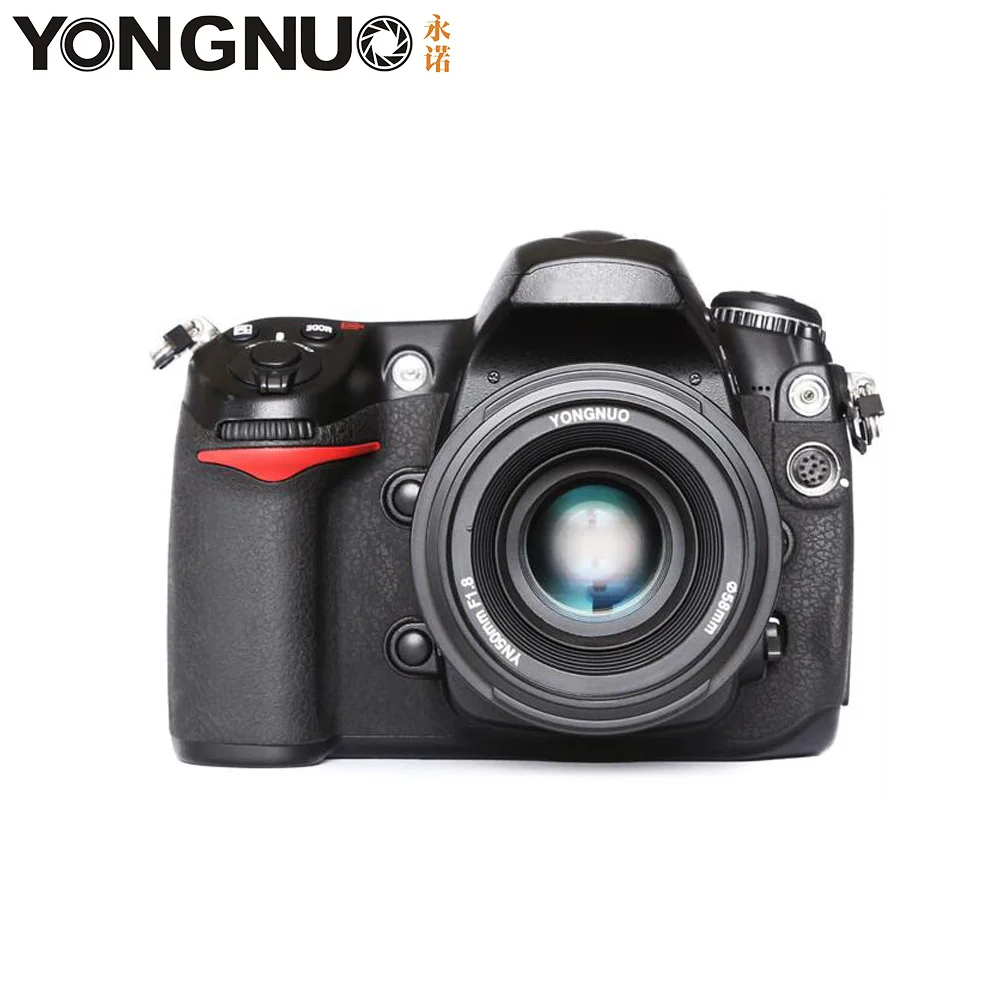 Объектив камеры YONGNUO YN50mm F1.8 MF YN 50 мм f/1,8 AF объектив YN50 апертура Автофокус для NIKON D5300 D5200 D750 D500 DSLR камера s