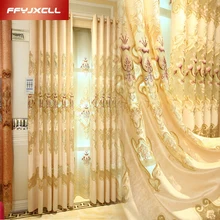 Water Soluble Europe Embroidered Tulle Curtains For Living Room Bedroom Curtains Window Treatment Drapes Luxury Home Decor
