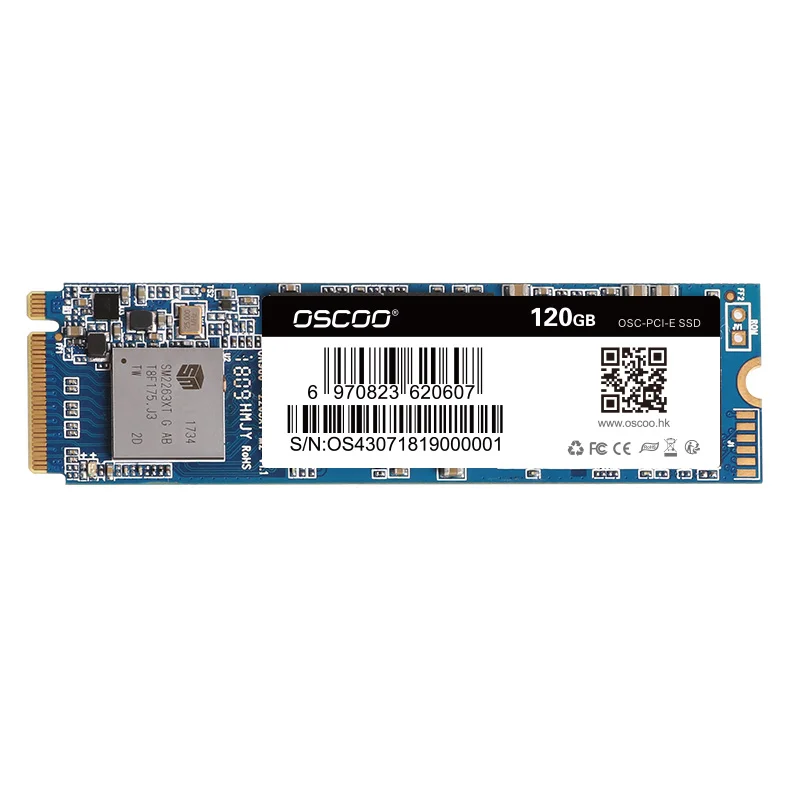 

OSCOO M.2 PCIe SSD M.2 120GB PCIE NVMe M.2 Hard Drive Disk Internal SSD For Desktop Laptop PC 120 GB SSD PCIe 3.0 x4, NVMe 1.3