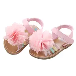 LONSANT детская обувь с перекрестной шнуровкой сандалии для девочек цветок кожаные сандалии для детей лето малыш принцесса первый