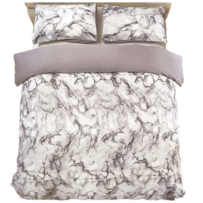 Puredown-Duvet-Cover-Sets-Modern-Bedding-Sets-for-Adults-Reversible-White-Grey-Pattern-Cotton-Bedding-No (4)
