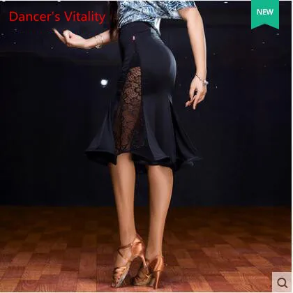 

2017 stage Ballroom Tango costume Lace Sexy Latin dance skirt for women/female dancers, adult training dress performance wears