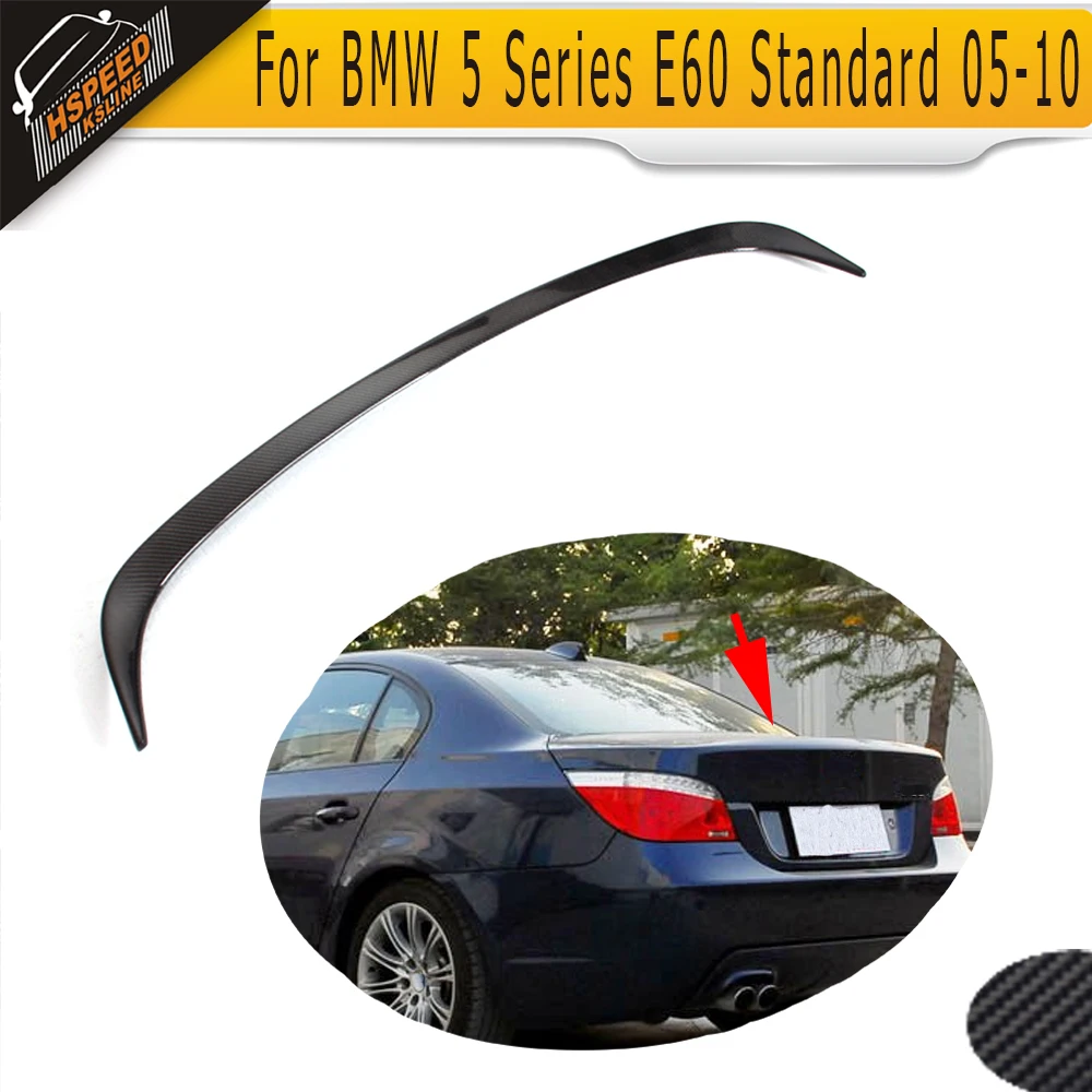 Carbon Fiber Rear trunk lip Spoiler wing for BMW E60 Standard 2004 2010