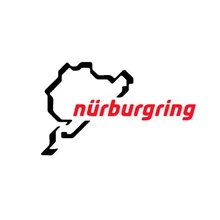 SEKINNEW La Pista di Corsa Nurburgring Autoadesivo Divertente Della Finestra di Automobile Della Decalcomania Segno Nero/Bianco Della Decorazione Nero Bianco FAI DA TE