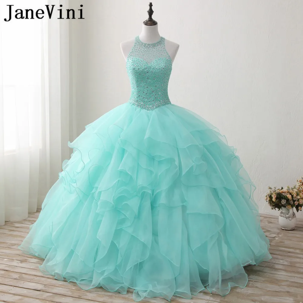 mint green dress for quinceanera