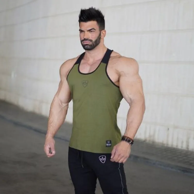 

2018 Summer Newest Tank Top Men New Gyms Clothing Bodybuilding Fitness Workout Muscle men Vest Sportswear Undershirt