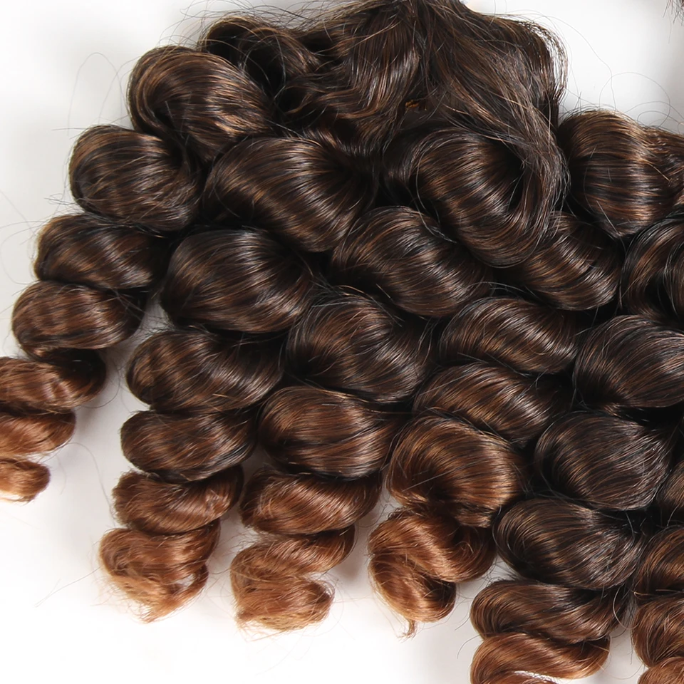 X Tress 16 18inches Funmi Curly Synthetic Hair Weaves 4 Bundles
