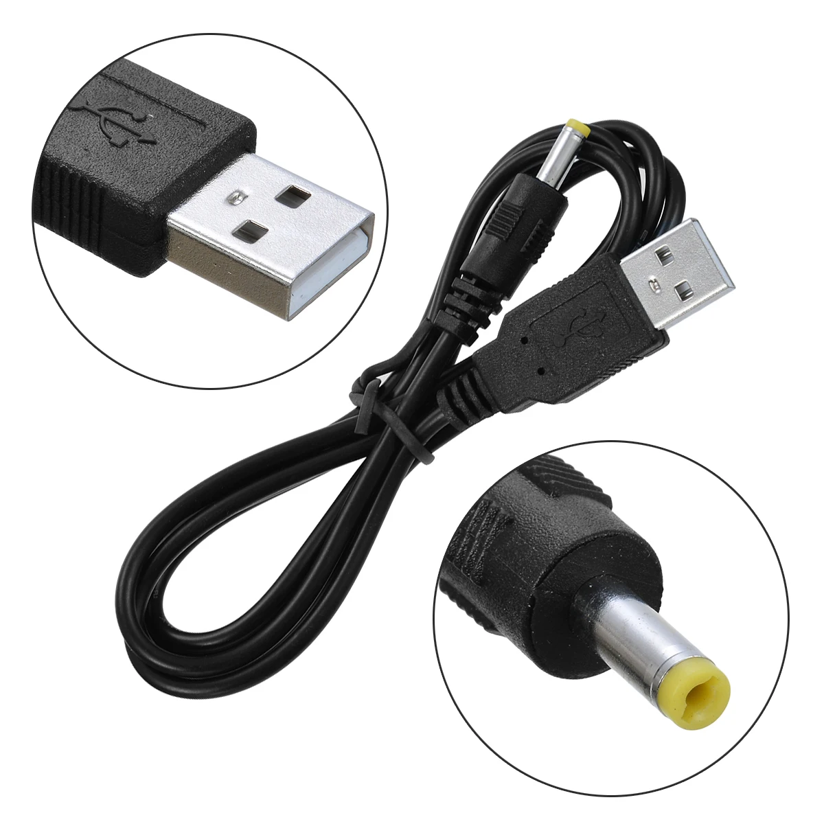Разъем питания постоянного тока USB преобразует 4,0x1,7 мм USB штекер в штекер Кабель питания Шнур соединитель