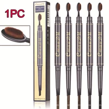 1/2 шт Автоматическая двойная головка бровей ручка стойкие водостойкие пигменты татуировки Natuarl макияж карандаш для бровей с овальной кисточкой