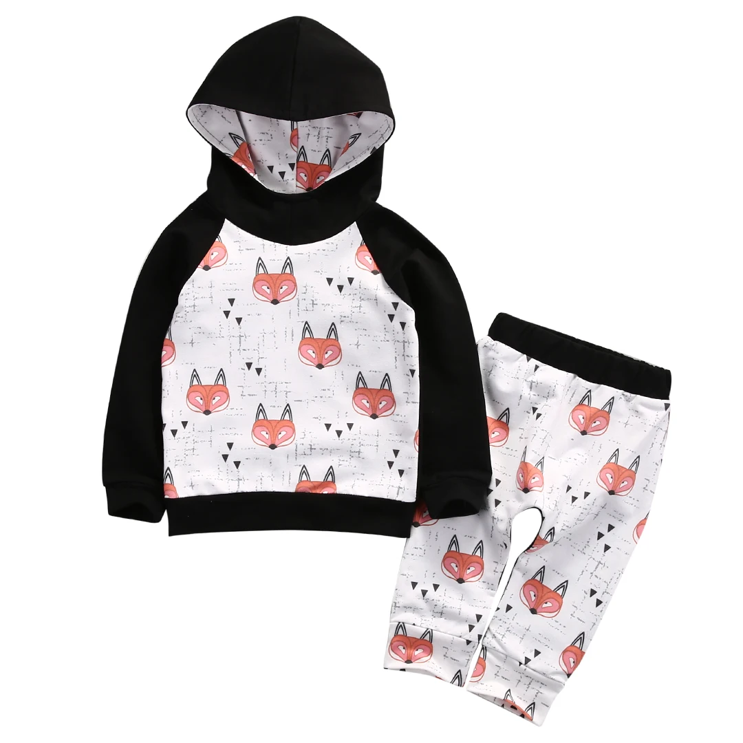 

Kids Toddler Baby Girl Boy Fox Tops Hoodies Sweatshirt Pants 2pcs Outfits Set