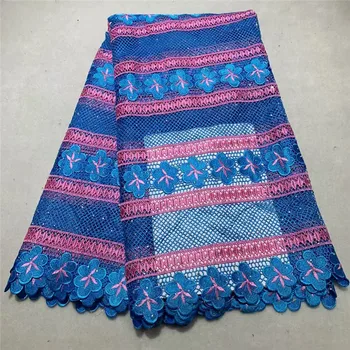 

New Design African Swiss Voile Lace High Quality African Guipure Lace Fabric With Stones Embroidered Lace Trim Fabric df65-1253