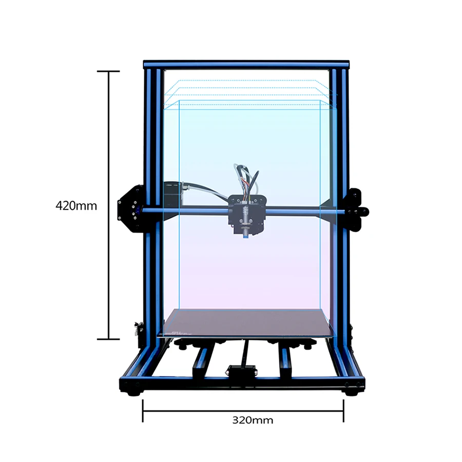 GEEETECH 3d принтер с открытым исходным кодом принтер DIY A30 с 320*320*420 принтер области красочный сенсорный экран Датчик накаливания с FDM CE