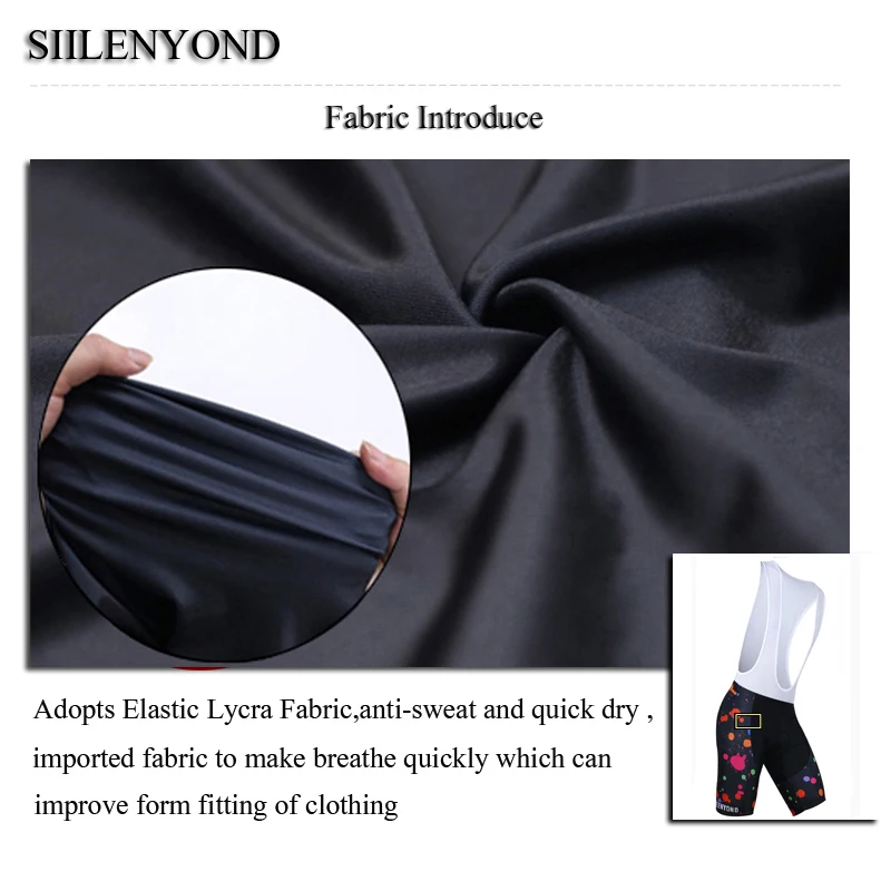 Siilenyond мужские велосипедные шорты для езды на велосипеде Ropa Ciclismo 3D Мягкие Гелевые шорты Coolmax Велосипедные шорты из полиэстера и спандекса