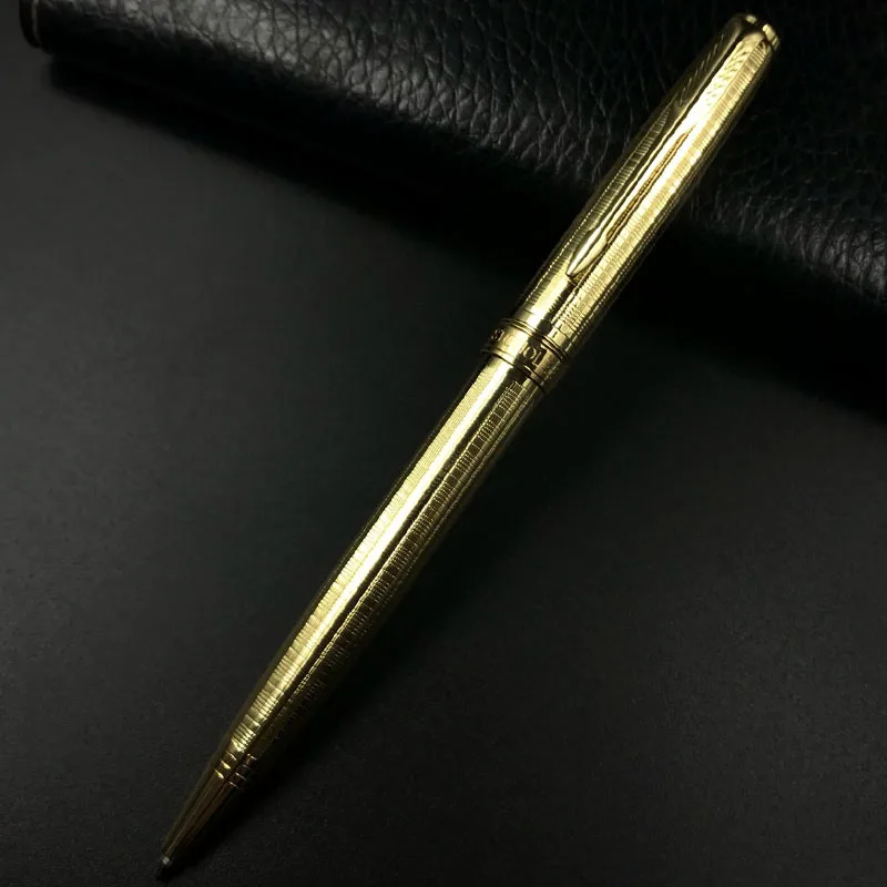 

Free Shipping Ballpoint Pen School Supplies Metal Ballpoint Signature Pen Stationery Refill Medium 0.5 mm Pens for Writing