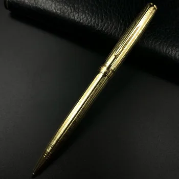 

Free Shipping Ballpoint Pen School Supplies Metal Ballpoint Signature Pen Stationery Refill Medium 0.5 mm Pens for Writing