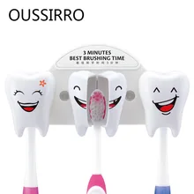 Милая улыбка Зубы Стиль присоски зубная щетка держатель мультфильм зубная щетка подставка всасывания контейнер ванная комната Принадлежности для кухни семьи