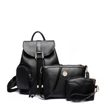 Mujeres Empaquetan Los Bolsos de Cuero de LA PU Compuesto Bolsa de Las Mujeres bolsa de Mensajero de Las Mujeres Bolsos de Diseñadores Famosos Marca 3 unids Conjunto