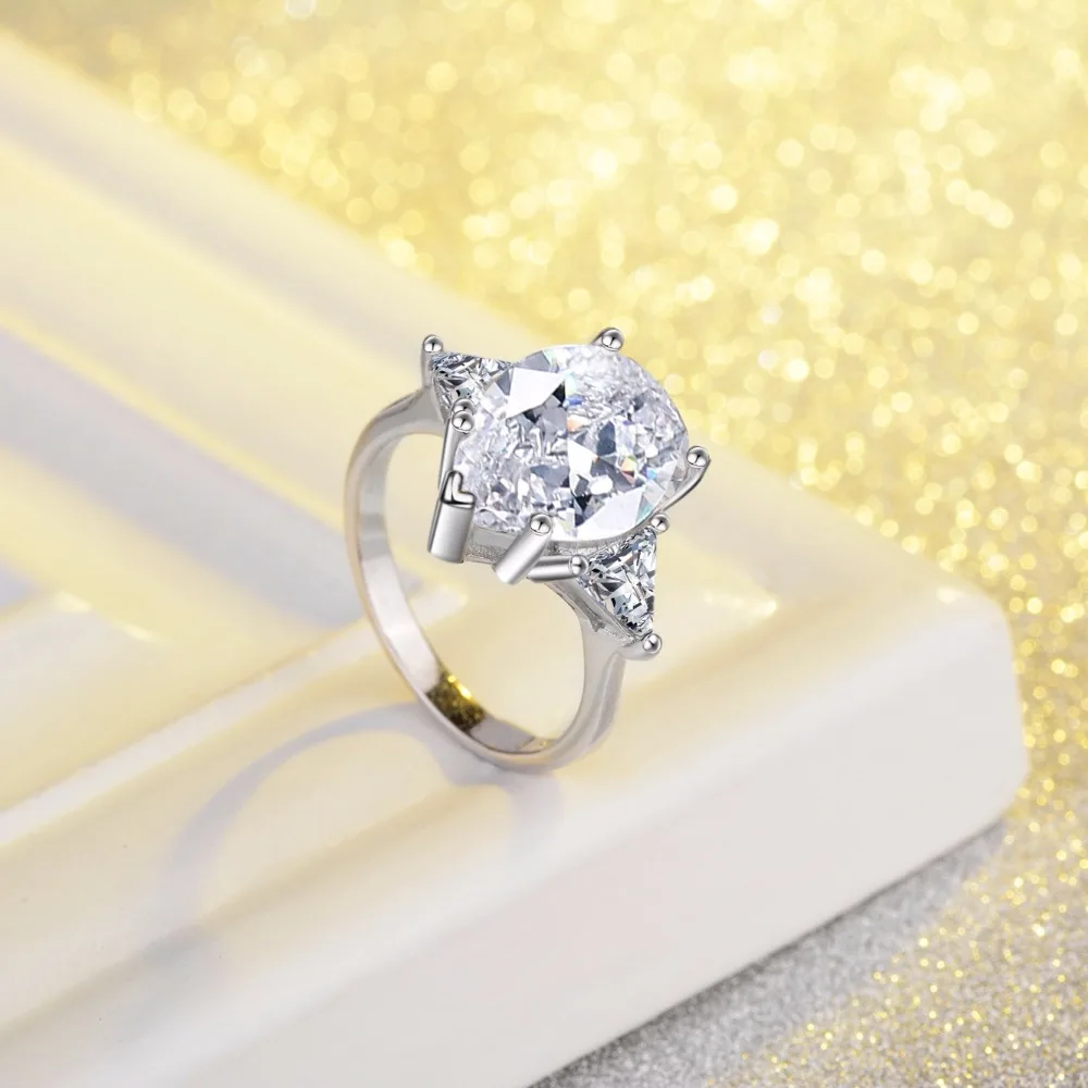Новый стиль S925 стерлингового серебра Water Drop-формы кубический цирконий fashionwholesale1.5