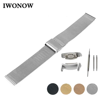 

Stainless Steel Watch Band 18mm for Samsung Gear Fit 2 SM-R360 Hook Buckle Strap Wrist Belt Bracelet + Adapters + Spring Bar