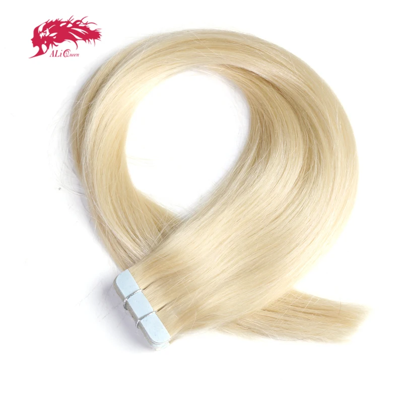 Ali queen hair 18 "20" 22 "Remy пряди человеческих волос для наращивания 2,5 г/подставка 20 шт./упак. цвет # 1b #613 #27 #4 лента в коже уток 50 г