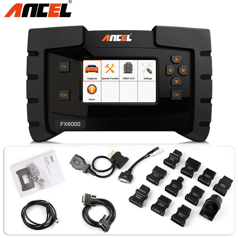 

ANCEL FX6000 OBD2 Car Diagnostic Tool Full Systems Automotive Scanner ODB Car Diagnostics Key Programming OBDII Update For Free