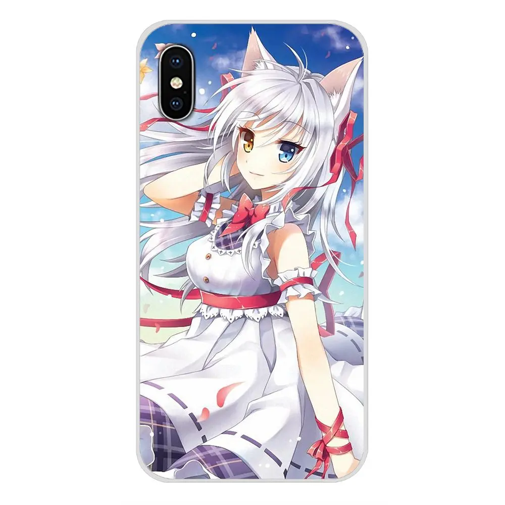 Для Xiaomi Mi6 A1 5X 6X Redmi Note 5 5A 4X 4A 4 3 Plus Pro pocophone F1 прозрачный мягкий чехол для аниме Neko Cat