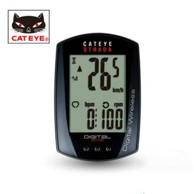 Cateye велосипедный велосипед STRADA цифровой беспроводной компьютер Спидометр CC-RD410DW