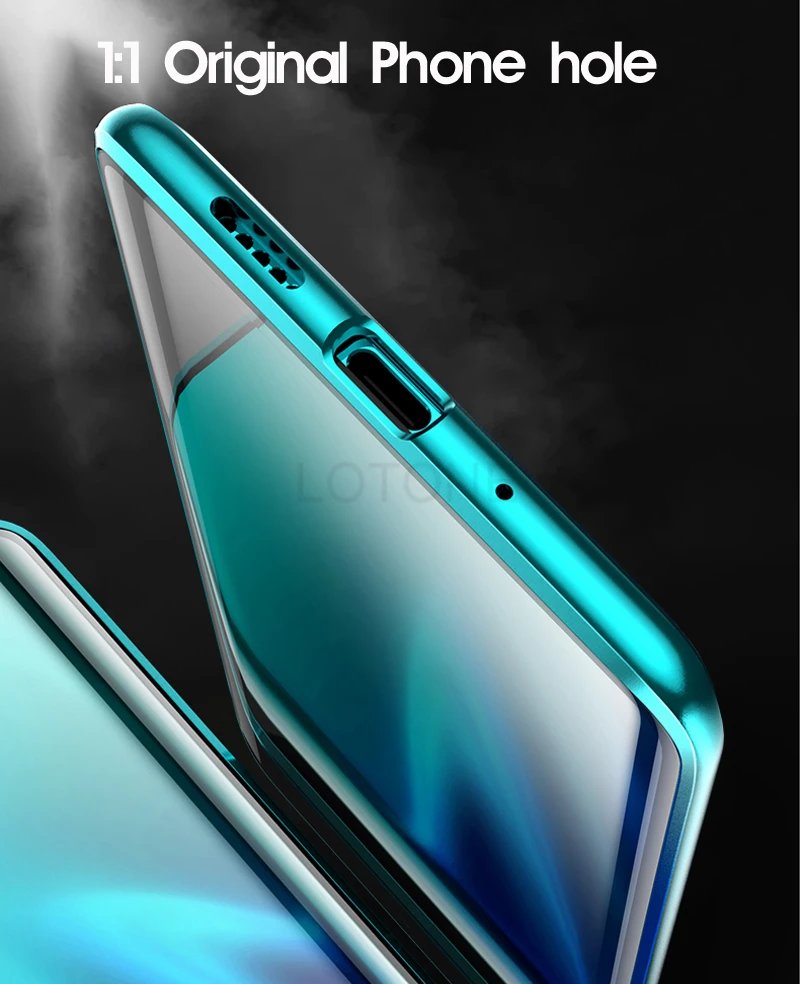 Двойной изогнутый 360 чехол на весь корпус для huawei P30 Pro P20 P20Pro P30Pro, магнитный металлический бампер и переднее закаленное стекло