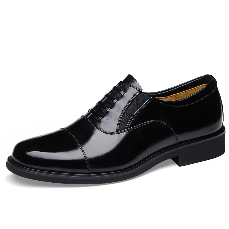 

New 2019 Fashion Men Dress Formal Shoes Genuine Leather Men's Oxford Derby Shoes Lace-up Plus Size Party Business Flats DA019