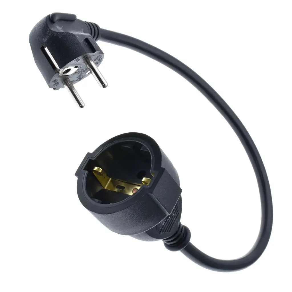 EU power cord,Germany Male to CEE 7/7 European Female Power Extension