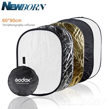 

Godox 60x90cm 5 in 1 Portable Foldable Studio Photo Collapsible Multi-Disc Light Photographic Lighting Reflector & Carrying Bag