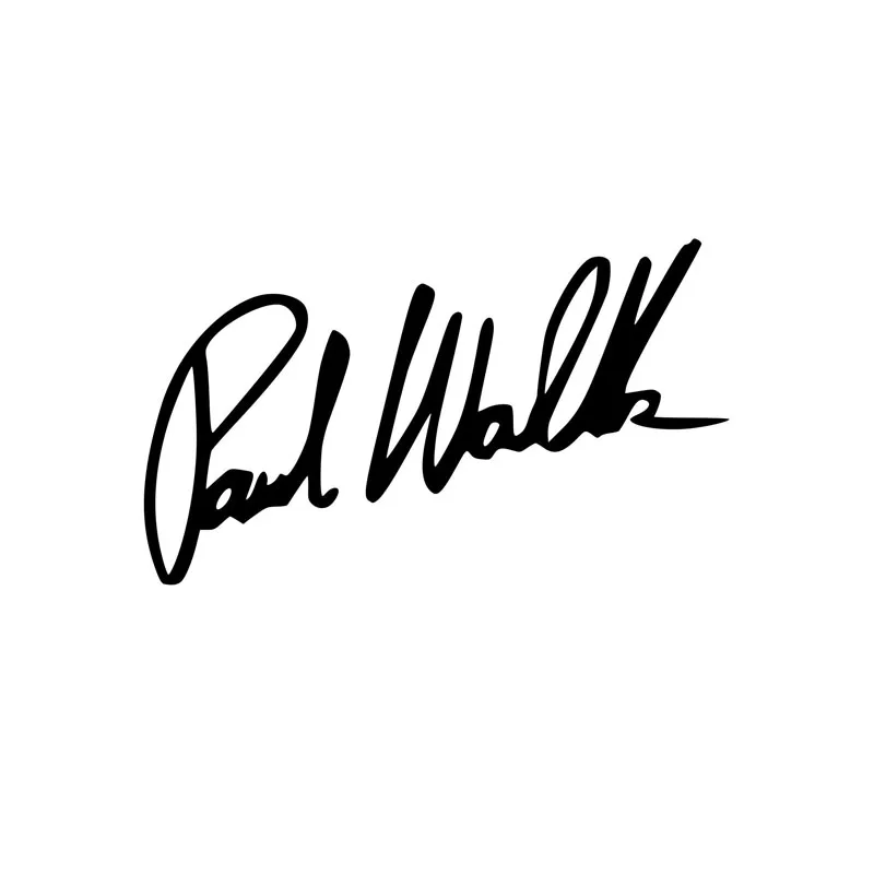 

13CM*8CM PAUL WALKER Fashion Vinyl Decal Car-styling Car Sticker On The Rear Window Exterior Accessories for Audi A3 B6 Jeep