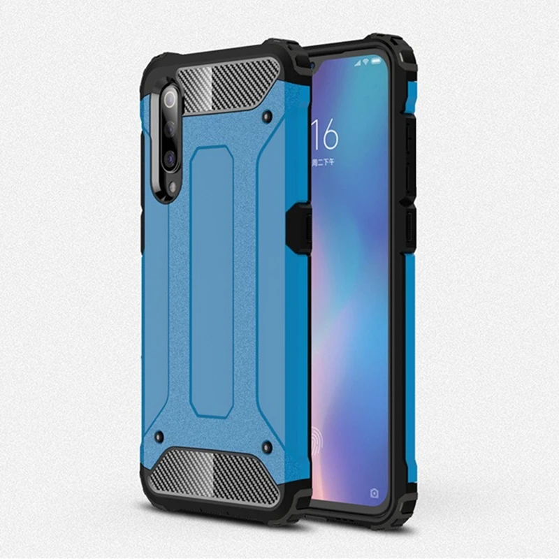Противоударный чехол для Xiaomi Mi 9 армированный резиновый силиконовый Жесткий из