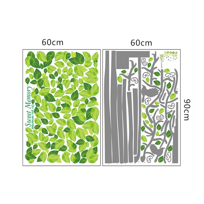 Сладкий памяти Green Tree фотография Рамки стены Стикеры Гостиная Спальня Наклейки на стены свадебный Декор Дети Детская плакат росписи
