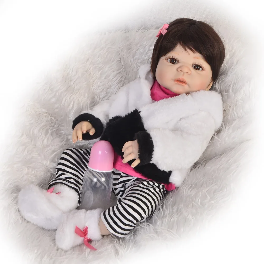 Bebe Reborn Panda Clothing Set Silicone Reborn Baby Doll For Girls 20inch  50cm Reborn Toddler Bonecas Gift Lol - Dolls - AliExpress