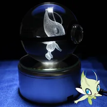 Celebi Pokeball хрустальный шар рабочего украшения лампа в виде светящегося шара дропшиппинг