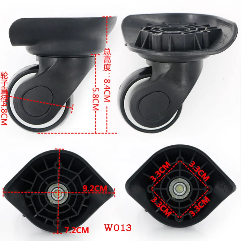 

GUGULUZA 1 Pair 360 Spinner Replacement Luggage Suitcase Wheels Swivel Universal Wheel For Rubber Trolley Case W013