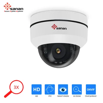 

SANAN Outdoor Waterproof Speed Dome PTZ IP Camera 2MP Auto Focus 3X Zoom 2.8-8mm Wired Security CCTV Camera With Bracket
