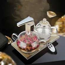 Интеллектуальный термостатический пульт дистанционного управления стекло полностью автоматический электрический чайник, набор электрический чайный набор для подогрева анти-сухой защиты