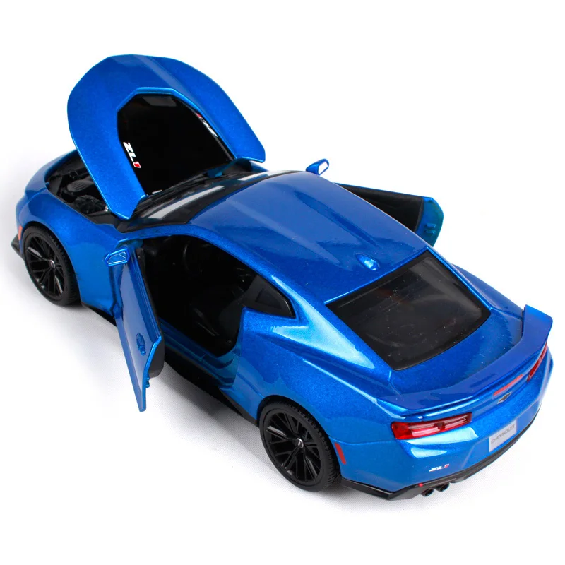 Maisto 1:24 2017 camaro ZL1 синий автомобиль литья под давлением блестящая Модель гоночного