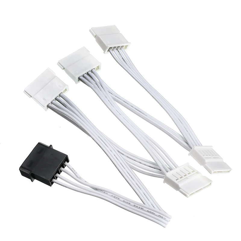 

1 To 5 SATA 18AWG Wire Power Cable Splitter Adapter For PC Server HDD SSD White